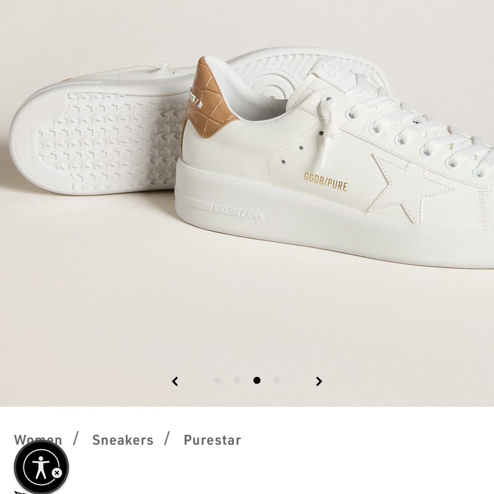 NEW without tags Golden Goose Purestar White and Brown - Picture 3 of 10